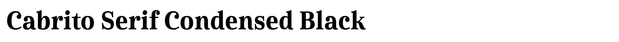 Cabrito Serif Condensed Black image